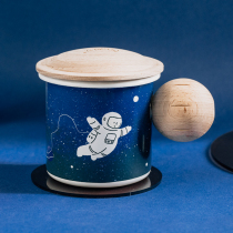 Tree enamel space roaming enamel cup coffee cup drinking water mug with lid temperature change water cup creative Milk Cup