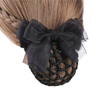 Head flower woman work hairpin work nurse bank stewardess jewelry professional plate Hair net pocket set Adult hair temperament