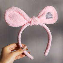 Hair band female face wash with mask Hair band cute pressure hair hair card net red non-slip headband Adult headdress hair cave