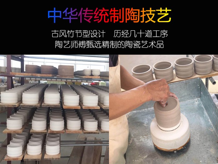 Jingdezhen round ceramic aquarium filter.mute fish basin water fountain furnishing articles package mail - oxygen humidification cycles