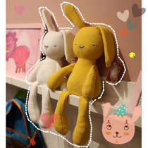 Can bite comforting rabbit doll plush toy baby sleeping pillow doll girl baby birthday gift