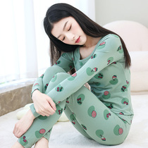 Teen Autumn Clothes Autumn Pants Women Pure Cotton Suit Junior High School Students High School Young Girl Warm Underwear Cotton Sweatshirt Thin