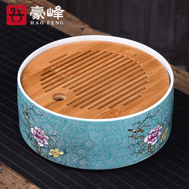 HaoFeng household contracted kung fu tea set, grilled water dry mercifully large tea tray was set Japanese bamboo saucer dish