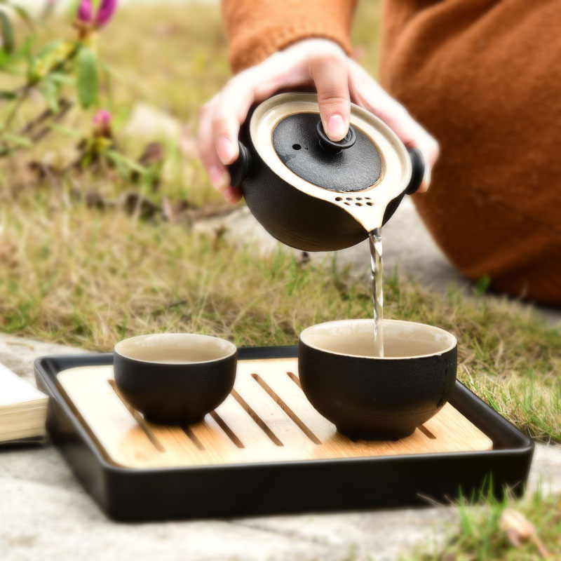 HaoFeng ceramic dry mercifully machine small mini water bamboo tea tray was kung fu tea tray with parts of a complete set of tea