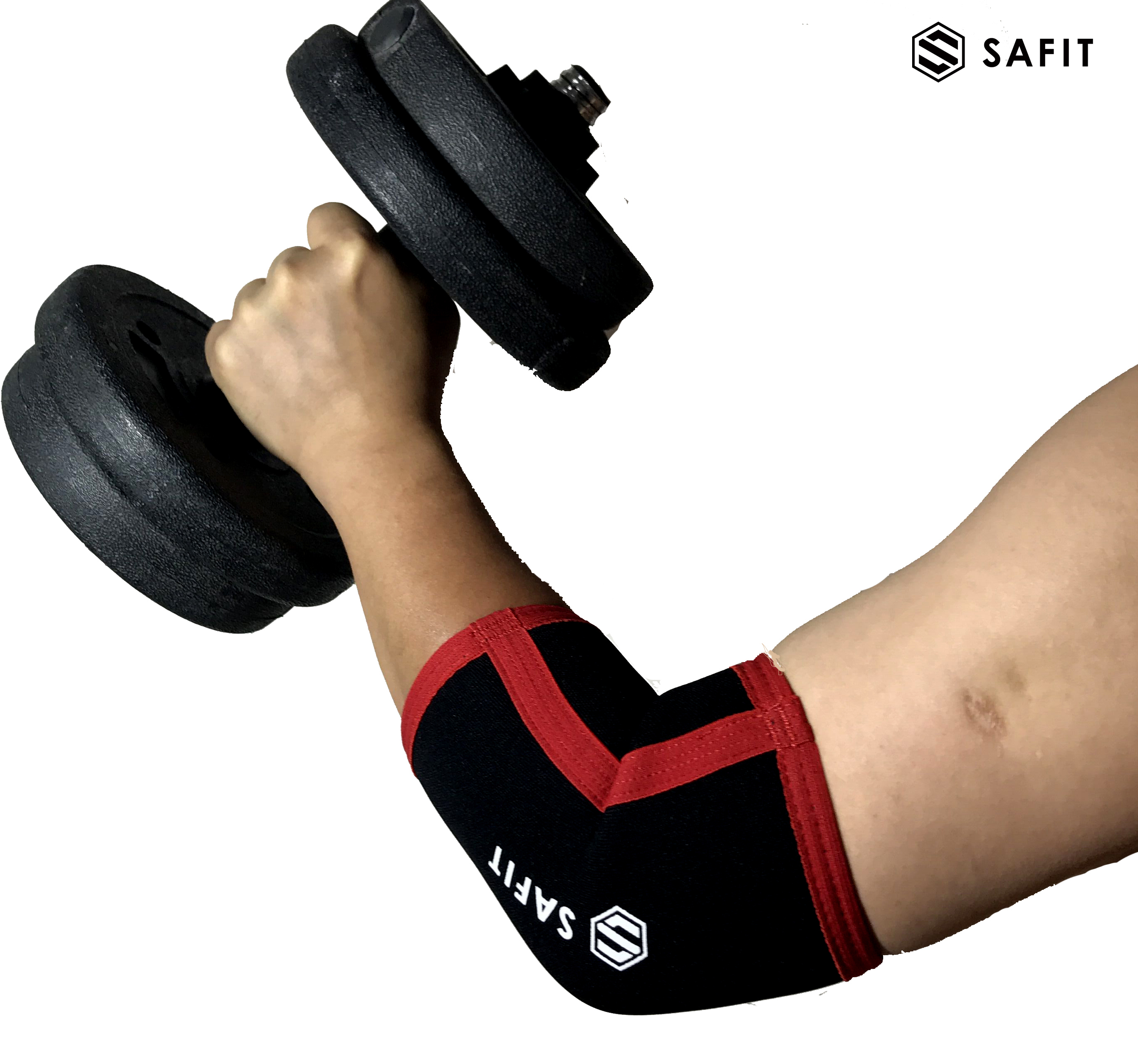 SaFit powerlifting elbow pad support fitness bench press cycling equipment training thickening arm joints