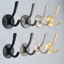 Shoe cabinet hanging clothes hook black hanging clothes non-perforated clothes hook Wall Wall wardrobe inside Nordic gold clothes hat single hook
