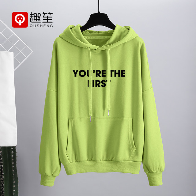 Hooded sweater female spring and autumn 2019 new ultra-ins fire lazy thin section bf wind net red blouse tide Hooded sweater female spring and autumn 2019 new ultra-ins fire lazy thin section bf wind net red blouse tide
