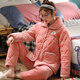 Pajamas female winter thick coral velvet quilted three days of fall and winter jacket fitted winter plus velvet pant suit home service Pajamas female winter thick coral velvet quilted three days of fall and winter jacket fitted winter plus velvet pant suit home service