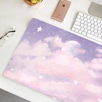 Mouse pad oversized thick simple hipster ins Wind cute girl Learning Office computer beautiful desk pad thick lock edge smooth game e-sports keyboard pad custom-made computer pad