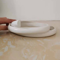 European furniture moving closet door decorated semi-round spark PVC soft line background wall bending shape frame line