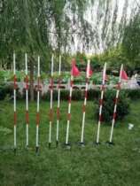Sign pole thickened cast iron training with base drill rod steel tube thickened football obstacle bar snake-shaped running pole