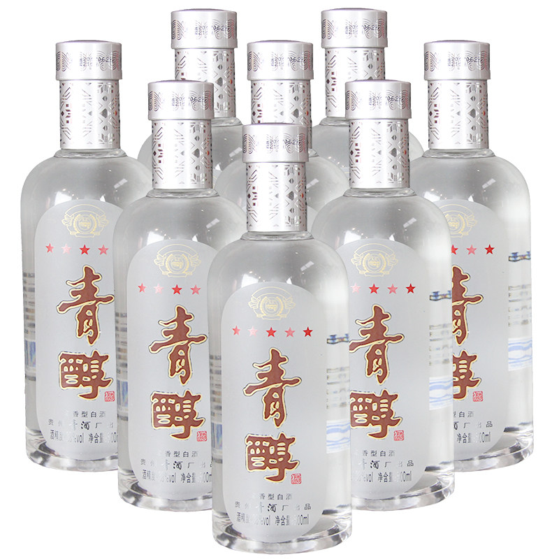 贵州青酒52度五星青醇500ml8瓶浓香型白酒整箱特价粮食酒高度酒
