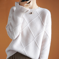 2020 new autumn and winter cardigan womens loose thickened wool wild base cashmere sweater pullover sweater