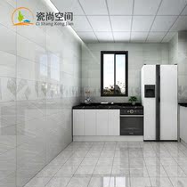 Toilet tile 300X600 imitation wood grain gray kitchen wall tile tile floor tile toilet new simple modern