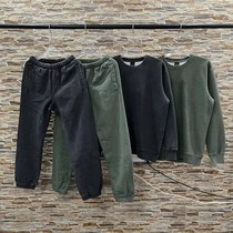 Co-branded Embroidered Logo Washed Double Suits Autumn and Winter Fleece Sweater Sweatpants Unisex Trend