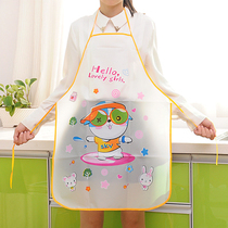 Korean Fashion Home cute cartoon cooking apron kitchen waterproof and oil-proof adult sleeveless coat ladies waist