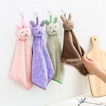 Kitchen can be hung coral velvet towel super thick absorbent non-losing oil dishcloth dishcloth
