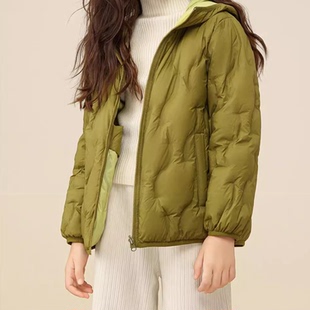 鸭鸭儿童羽绒服男女童反季秋冬外套连帽轻薄短款2025保暖内搭