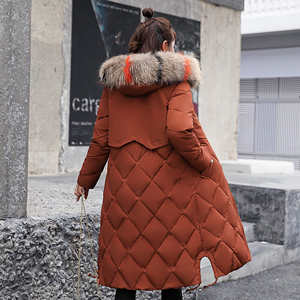 反季棉衣女中长款2019冬季新款羽绒棉服女韩版宽松绣花棉袄女外套