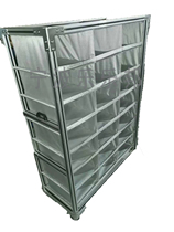 Manufacturer set to make canvas cotton cloth bag turnover car anti-static wire rod trolley lean pipe turnover car logistics car