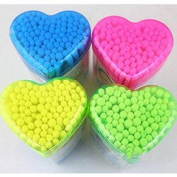 Small box makeup double-ended cotton swabs heart box makeup tools double-ended sanitary swabs