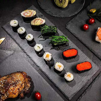 Photo Props Rock Plate Mat tray Swaying Pieces Scene Dishes Day Style Cuisine Photography Cuisine Shooting Western Dining Trays Ins Wind Fruit Refreshment Barbecue Stone Slabs Insulation Sushi Pan Creativity