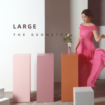 Photography geometric props Large-size cuboid shooting cube photography White square Custom cuboid childrens photography Wooden pier model booth scene set floor window props