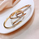 Light luxury temperament simple rose gold titanium steel net red nail bracelet female ins niche design sense high-end tide ring Light luxury temperament simple rose gold titanium steel net red nail bracelet female ins niche design sense high-end tide ring
