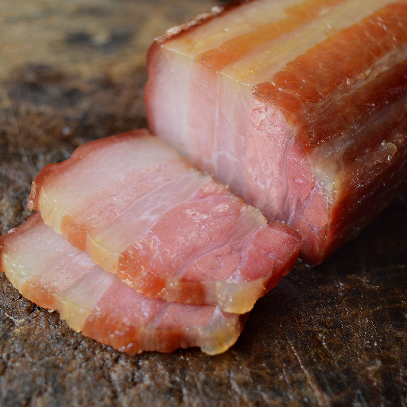 jiangxi traditional local specialty preserved pork belly, homemade dried bacon and bacon, smoke- pork