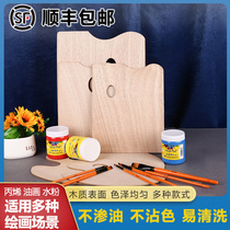 Oil painting palette Wooden Palette Wooden color palette Oval Square Color Palette Propylene Palette pangolu eucalyptus Oguman Backplate Grand small and medium size
