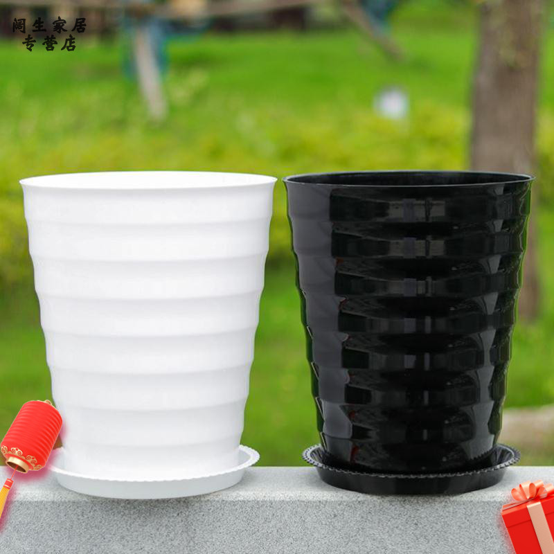 Fleshy flowerpot plastic super extra large fruit rich tree high circular thread thickening imitation ceramic plastic containers