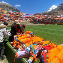 Ramdai hanging prayer flags Tibet holy mountain holy lake hanging five-color wind horse flag Jingqi Longda 108 face blessing