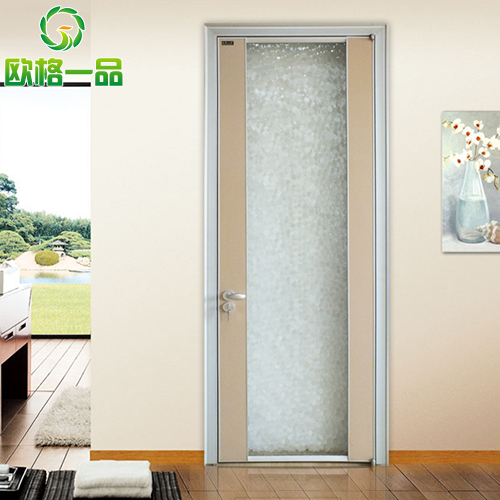 Ouge yipin aluminum wood door ecological environmental protection indoor door Changhong glass door modern simple home decoration included installation