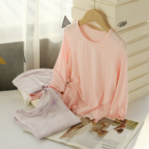 Childrens modal pajama suit Girls long-sleeved air-conditioning clothes Girls home clothes baby underwear summer thin section