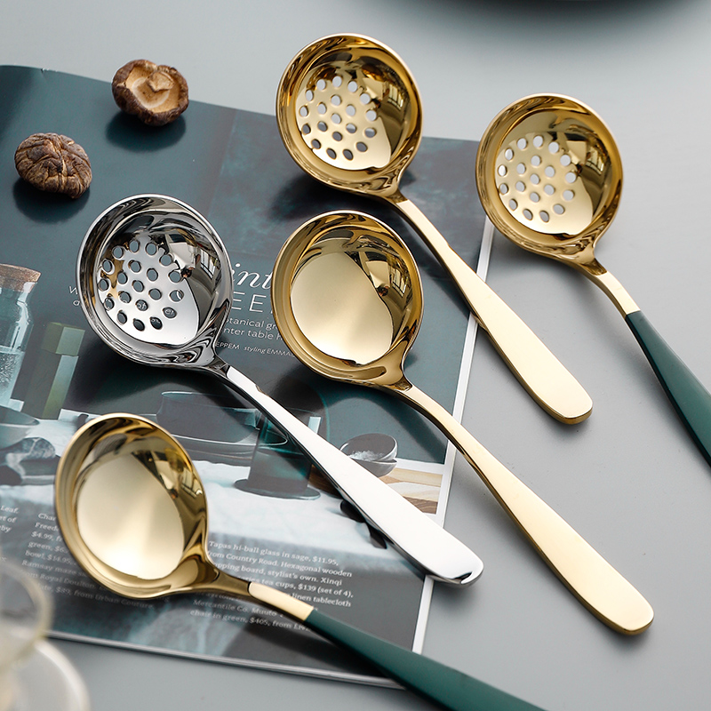 High - grade creative spoon colander 304 stainless steel household utensils porridge spoon, run run noodles hot pot