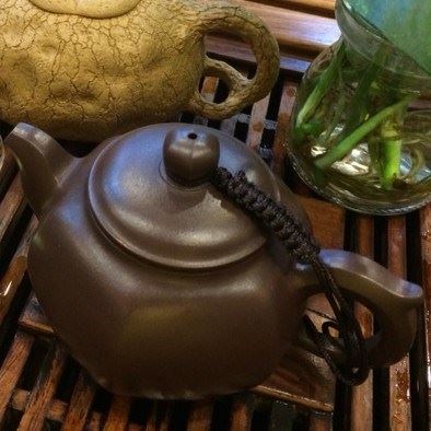 Handle teapot tea cover line fell tethered pot lid spinning line purple sand pot of rope hand - woven tether