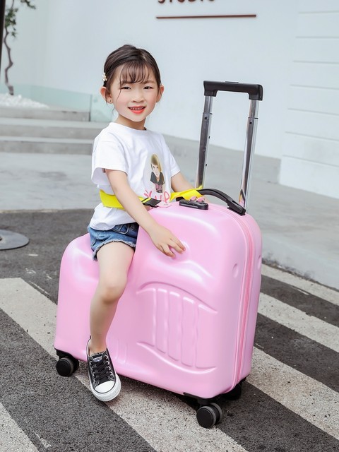 DDOTO can mount children's trolley case 20 male riding travel box female universal wheel baby luggage 24 DDOTO can mount children's trolley case 20 male riding travel box female universal wheel baby luggage 24