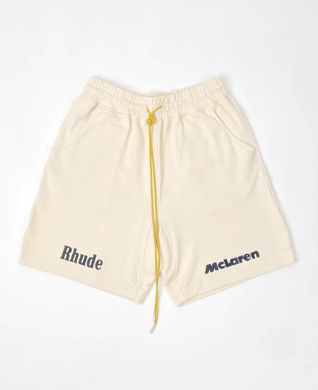 RHUDE X MCLAREN Joint Letters LOGO Embroidery Squeezing shorts (20518:28314:size:S;1627207:30155:color:apricot)