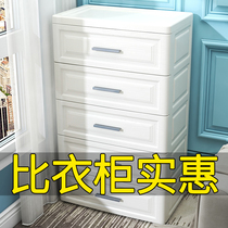 Baby simple wardrobe plastic storage cabinet for rental room household bedroom childrens small wardrobe baby locker