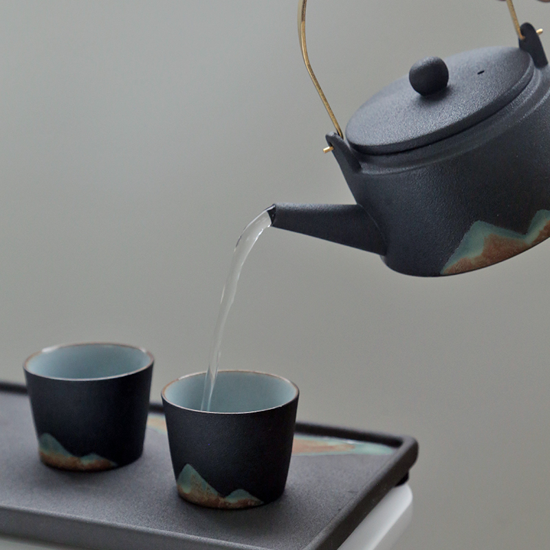 Su ceramic tea set hand - made painting kung fu tea set with fine dry tea tray box girder teapots