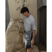 Pajamas men summer cotton cotton set 2021 New Men spring summer casual thin short sleeve home wear