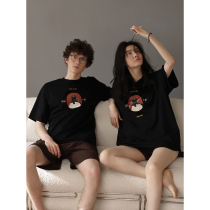 Couples Pajamas Womens Summer Thin Korean Long Short Sleeve Home Clothes Mens Casual Fashion Summer Cotton Set