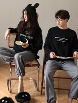Couple pajamas female spring and autumn cotton long sleeve sports can wear suit 2021 New Men cotton home wear