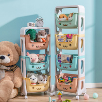 Childrens bedroom storage rack baby bedside movable multi-layer floor storage rack storage rack book picture book storage