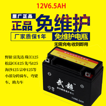 12N6 5-BS motorcycle battery 12V6 5AH battery Zong Shentian Mazhujiang 125 men with CG125
