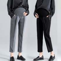 Pregnant women pants spring wear trousers large size work pants pants ankle-length pants spring and autumn bottom belly pants