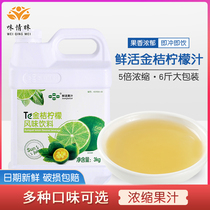 Fresh Golden Orange Lemon Juice 3kg High Times Concentrated Fruit Taste Beverage Juice Concentrated Milk Tea Shop Drink Raw Material