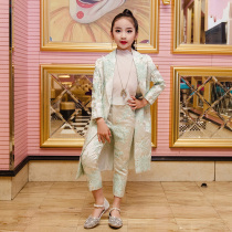 Childrens suit suit 2021 new middle and large child model catwalk catwalk small host performance dress trend