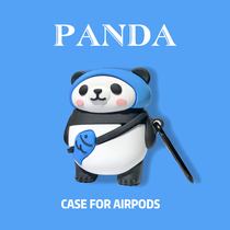Blue Small Fish Satchel Panda Apply Airpods Protective Sheath AirPods2 Creative AirPodsPro Headphone Shell Apple Wireless Bluetooth Soft ins3 Tide Card 2 Generations I