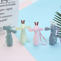 Diamond rabbit fawn cartoon water spray humidification USB charging fan spray children out outdoor electric fan